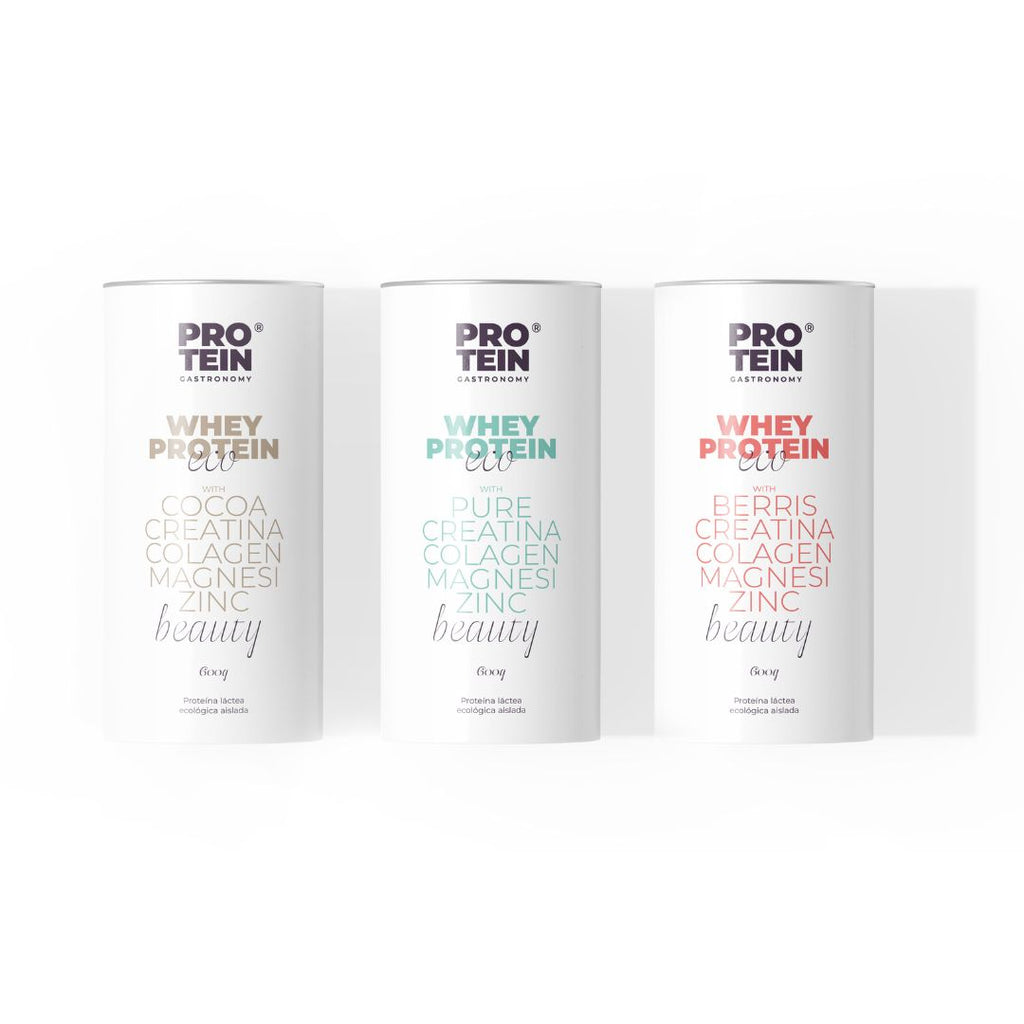 Pack Proteína Whey Beauty (Berries, Cacao y Pure)