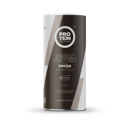 Proteína Vegana con Cacao, Plátano 100% y Creatina